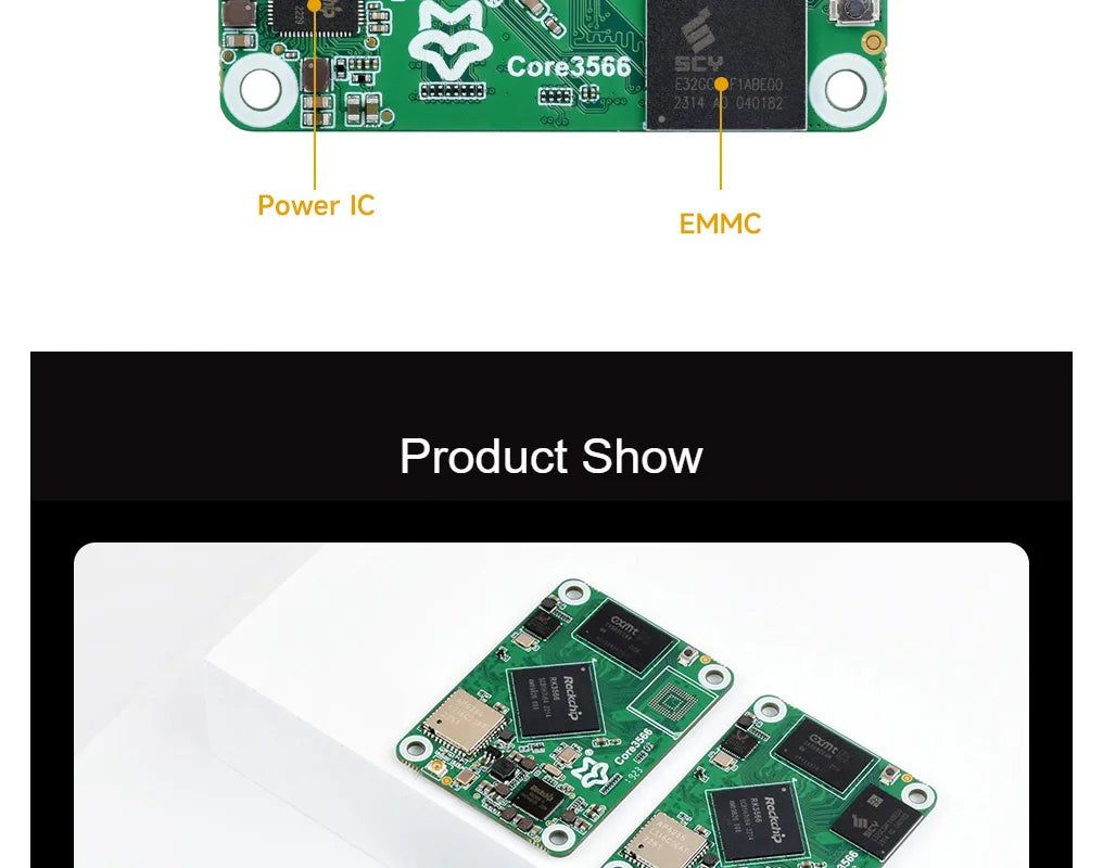 Luckfox Core3566 Module Rockchip RK3566 Quad-core Processor Compatible With Raspberry Pi CM4 Options For RAM / eMMC/ wireless