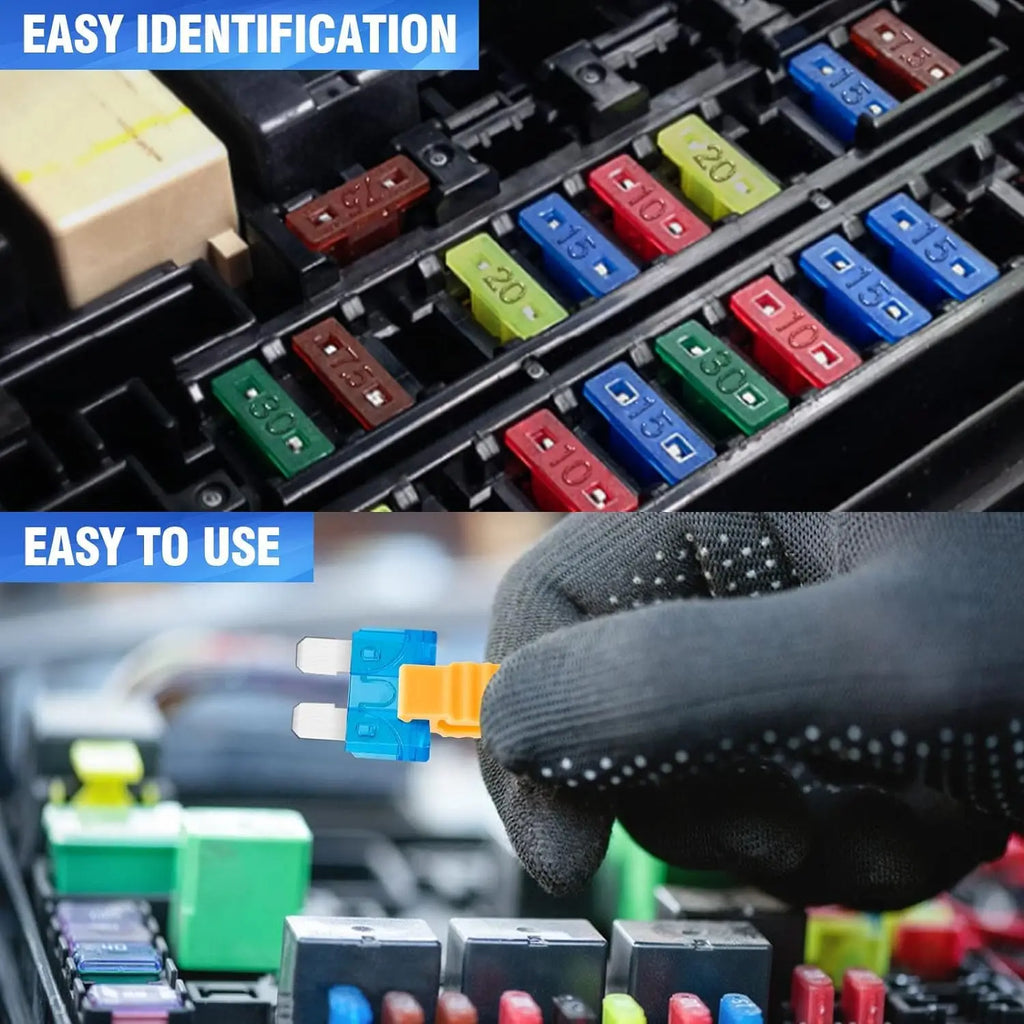 120PCS Mini Blade Fuse Assortment Kit, Automotive Replacement Mini Car Fuses Auto Accessories for Car, RV, Truck, Motorcycle