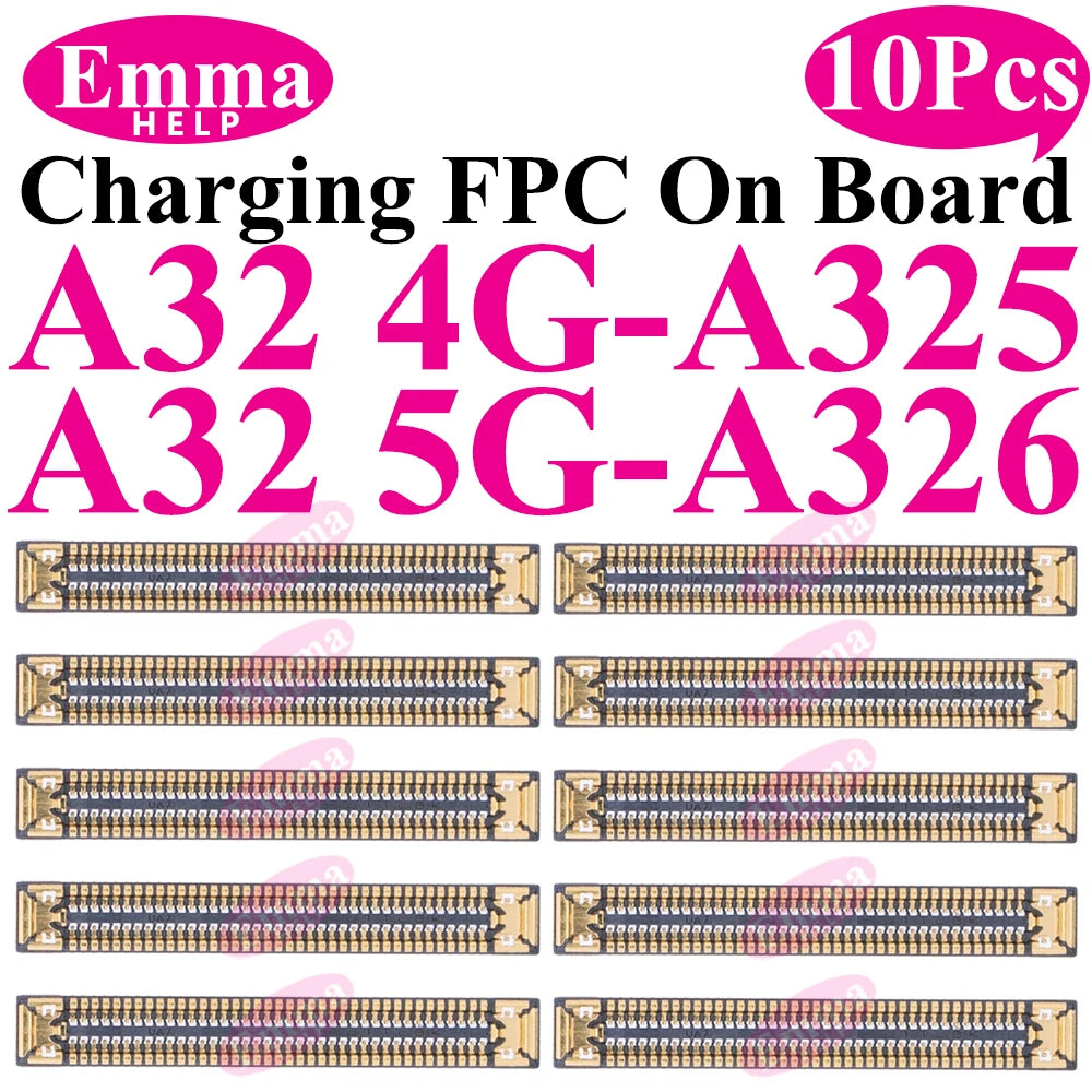 10cs USB Charging FPC Connector For Samsung A51 31 A71 A41 A21 A52 A32 A22 A12 A72 A02 Charger Plug On Board 78Pin Motherboard