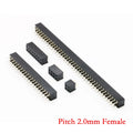 10PCS Pitch 2.0mm Double Row Pin Female Header Socket 2*2P/3/4/5P/6/7/8/ 9/10P/11/12/13/14/15P/16/17/18/20P/40P 80Pin Connector