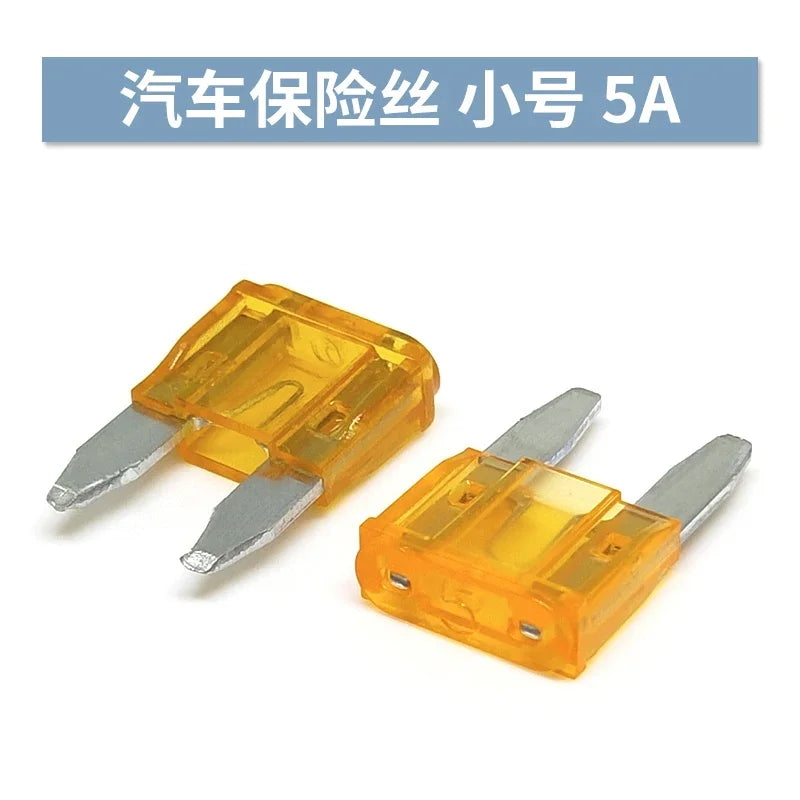 100/50/10pcs Miniature M2 Small Medium Car Fuses Automotive Blade Type Fuse 1A 2A 3A 5A 7.5A 10A 15A 20A 25A 30A 35A 40A 50A
