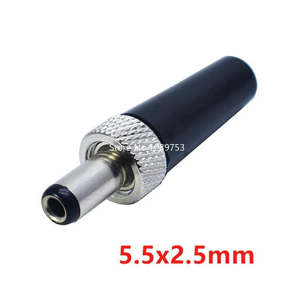 5/10PCS DC Power Plug Connector 5.5*2.5 / 5.5*2.1 / 3.5*1.35mm DC Male Plug with Lock Welding Line DIY