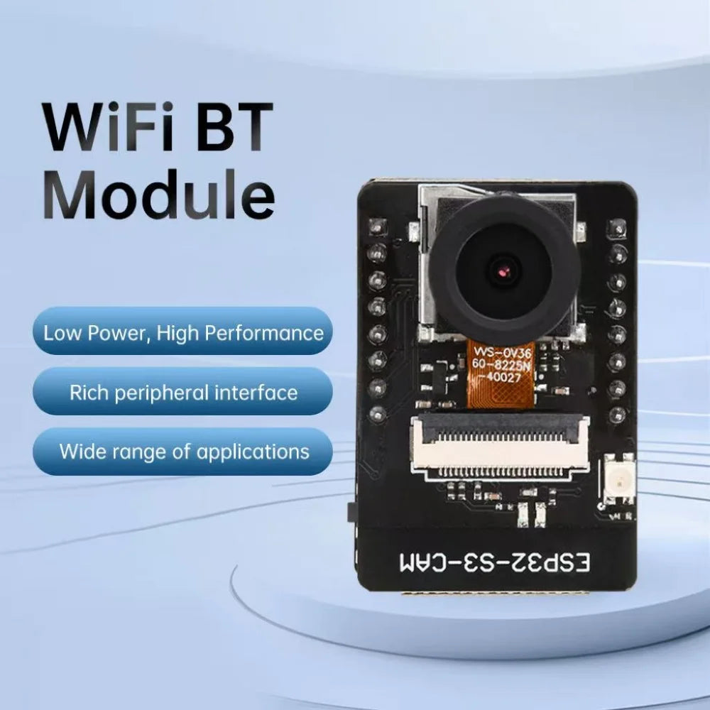 ESP32-S3-CAM WiFi Bluetooth Development Board Module Featuring the ESP32-S3-WROOM-1 N16R8 Module
