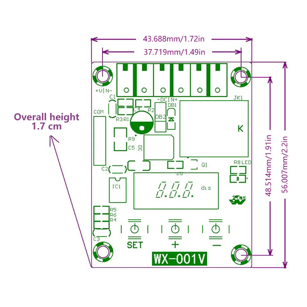 DC12V Voltage Detection Module Relay Switch Charging Discharge Monitoring Protection Power Supply Accessories