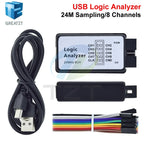 USB Logic Analyzer 24MHz 8 Channel 24M/seconds Logic Analyzer Debugger For ARM FPGA Logic Analyzer Logic 24M 8CH