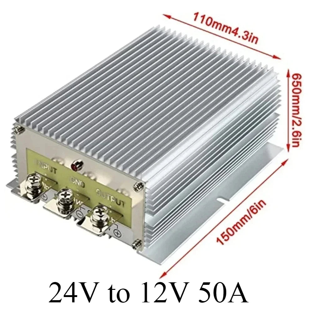 24V to 12V 1A-60A Power Converter DC Step Down 24 Volt to 12 Volt Buck Module Buck Regulator Voltage Transformer