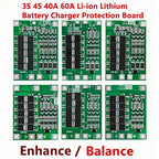 3S 4S 40A 60A Li-ion Lithium Battery Charger Protection Board 18650 BMS For Drill Motor 11.1V 12.6V 14.8V 16.8V Enhance Balance