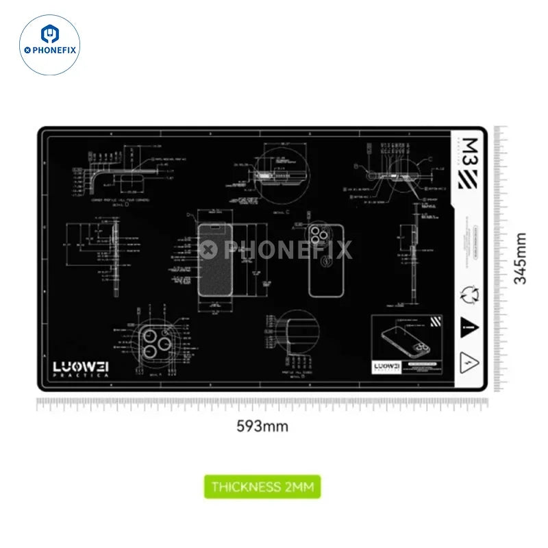 Antistatic Blanket  Heat Insulation Thick Durable Silicon Soldering Mat for PC Phone Station Mat BGA Soldering Repair Tool