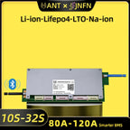ANT Smart BMS 10-32S 72V 84V 96V BMS 120V High Voltage LiFePO4 Li-ion BMS for Electric Motorcycle with Bluetooth