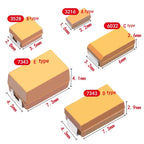 10PCs B SMD case filled tin 6.3V 10v 16V 25v 35v 50V 476j 107j 476A 107A C 106C 336C 476c 475e 106e 22