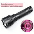 M45 10W High Power Infrared Flashlight, 810nm/850nm/940nm/980nm/1064nm 3-Gear IR Torch Waterproof for Hunting Night Vision