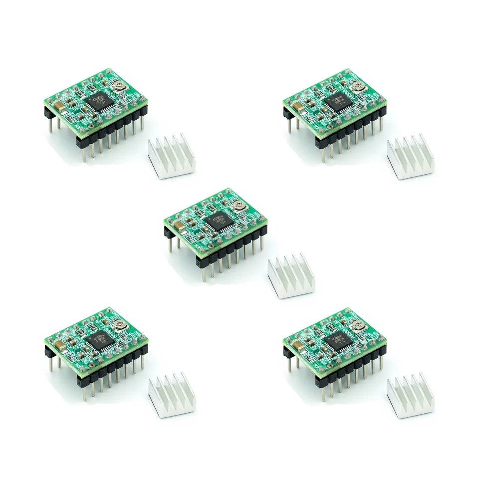 5/10PCS 3D Printer Parts StepStick A4988 DRV8825 Stepper Motor Driver With Heat sink Carrier Reprap RAMPS 1.4