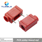 5PCS 4mm Banana Female Socket Right Angle PCB Mount Insulated Jack Connector