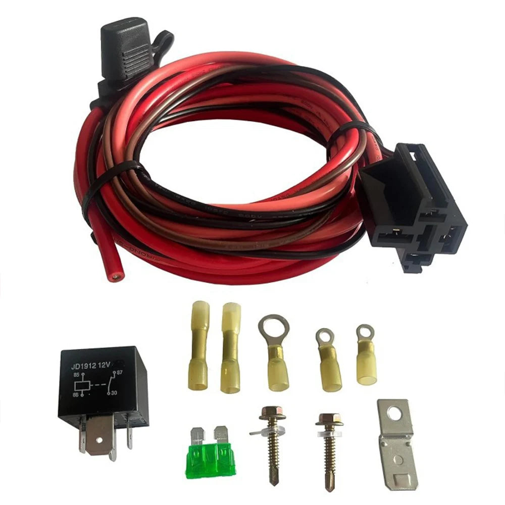 1 Set 40 AMP 12V Electric Fuel Pump Relay Kit Waterproof Switch P/N30247 High-Current Fuel Pump Control System