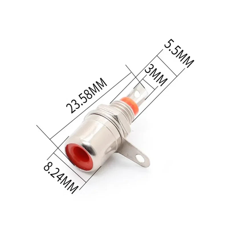 20/100PCS RCA Panel Mount Connector 6 Color RCA Female Socket RCA Panel Mount Audio Socket Plug Connector Bulkhead