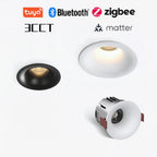 Recessed Curved Seamless LED Ceiling Light 3CCT/ Tuya BLE/ Zigbee/ Matter/ All Aluminum LED Spot Downlight
