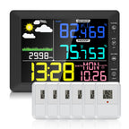 2025 Digital Thermometer Wireless Weather Station with 8.3'' Color Touchscreen 3-in-1 Thermo-hygrometer Sensor Dew Point Monitor