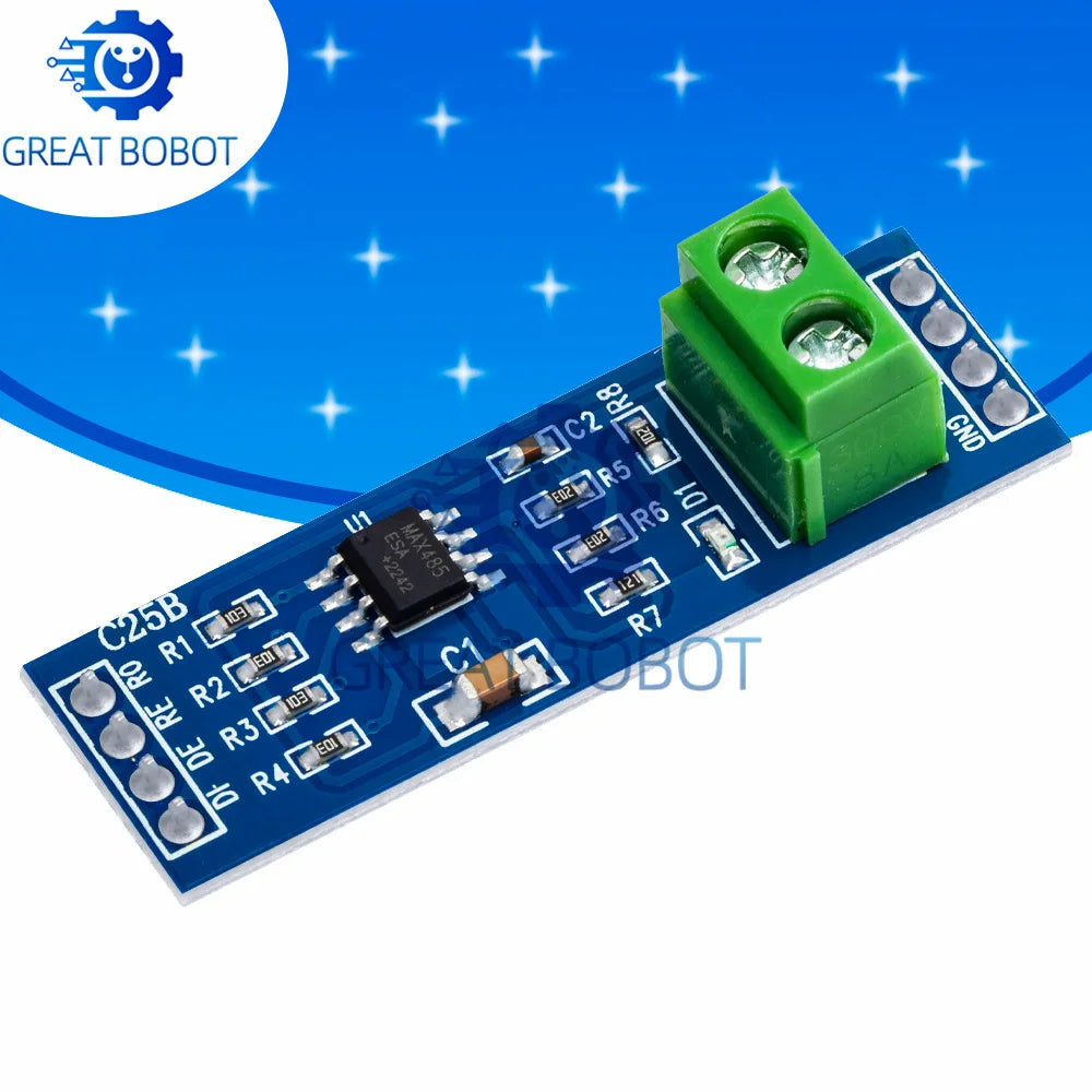 MAX485 RS485 Transceiver Module - 3.3V/5V TTL to EIA/TIA-485 Converter with Auto Direction Control