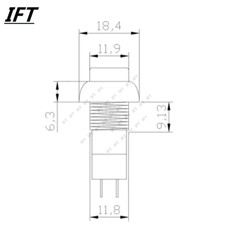 6PCS PBS-11A PBS-11B 12mm self-locking / Self-reset Plastic Push Button Switch Latching Momentary Switchs 3A 250V AC 2PIN 6Color
