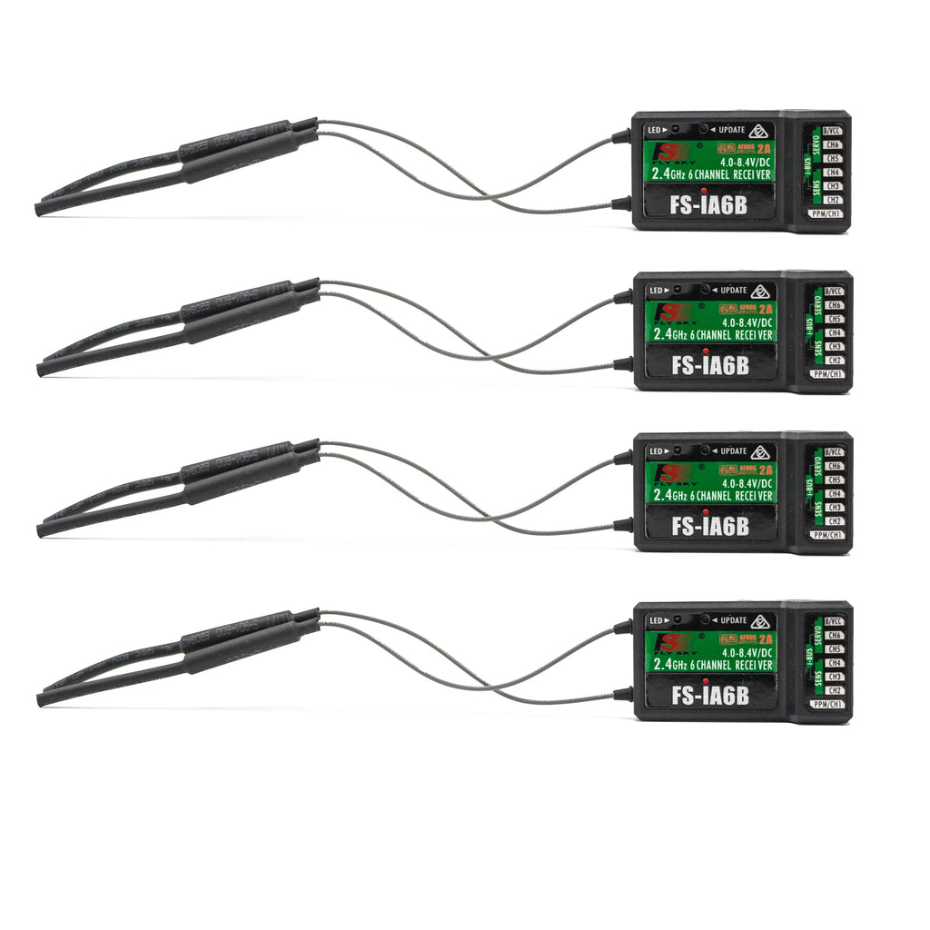 1/2/4pcs Flysky FS-IA6B IA6B 2.4G 6CH Receiver Dual Return PPM Output IBUS Function Suitable RC Fixed Wing Helicopter Glider