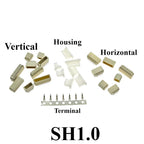 10sets Sh1.0 Jst1.25 Ph2.0 Xh2.54 Sh/jst/zh/ph/xh Horizontal / Vertical Smd Pin Header + Housing + Terminal Set 2.54mm