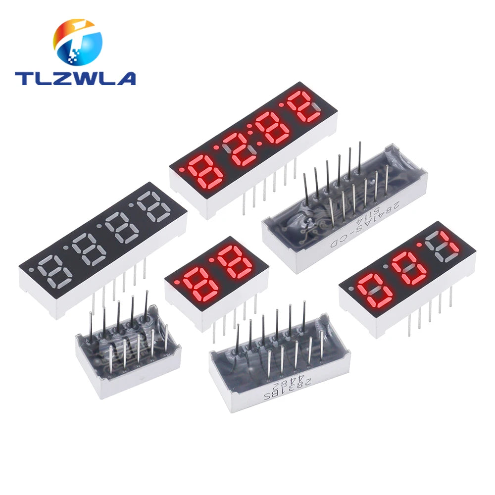 5PCS LED Digital Tube Display 0.28/0.36/0.4/0.56/0.8-Inch 1/2/3/4-Bit 7 Segment Common Cathode/Anode Red/White/Yellow/Green/Blue