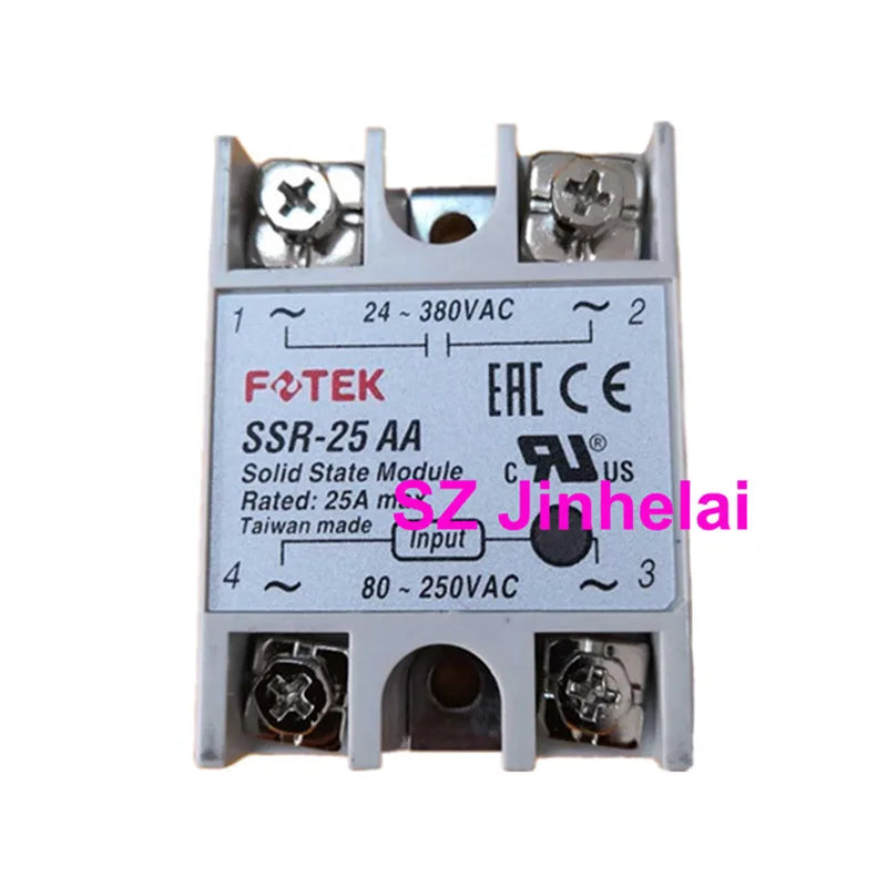 Authentic Original FOTEK Single phase Solid State Relays SSR-10AA 25AA 40AA 50AA 75AA 05DD 10DD 25DD 50DD 75DD -H