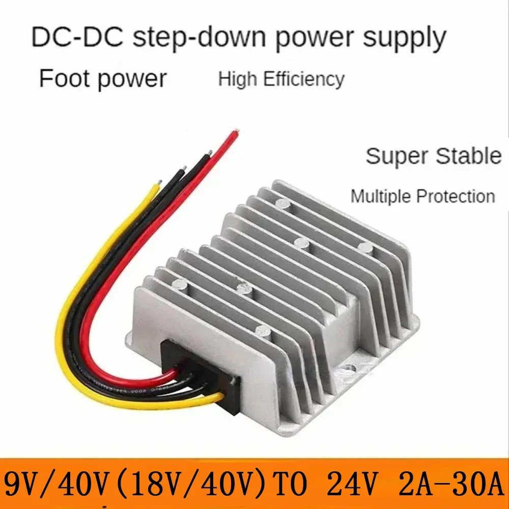 9-40V 12V 24V 36V to 24V 2A-30A Step-up/down DC Power Converter Car Voltage Stabilizer Boost Buck Module Solar Regulator
