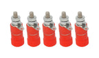 5Pcs 4mm Banana Socket Professional Binding Post Nut Banana Plug Jack Connector Nickel Plated