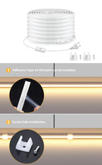 Super Bright 220V COB LED Strip Neon Lights 280LEDs/m Flexible Kitchen Lamp RA90 Waterproof LED Tape With EU Power Plug 1M-30M