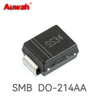 50pcs/lot SS12 SS14 SS16 SS24 SS34 SS36 SS54 SMD Schottky Diode SS120 SR540 SR240 1N5817 1N5819 1N5822 1N5824 SMA SMAF SMB SMC