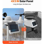 WiFi Weather Station 7-in-1 Indoor Outdoor with 7.5 Inch Color Display Weather Forecast Temperature Humidity UV Air Pressure