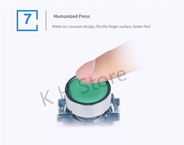 1Pcs Button Switch Self Reset Small Mushroom Head Emergency Stop 22mm Knob Key Start Inching Power on XB2-BG21 XB2-BA31 XB2-BS54