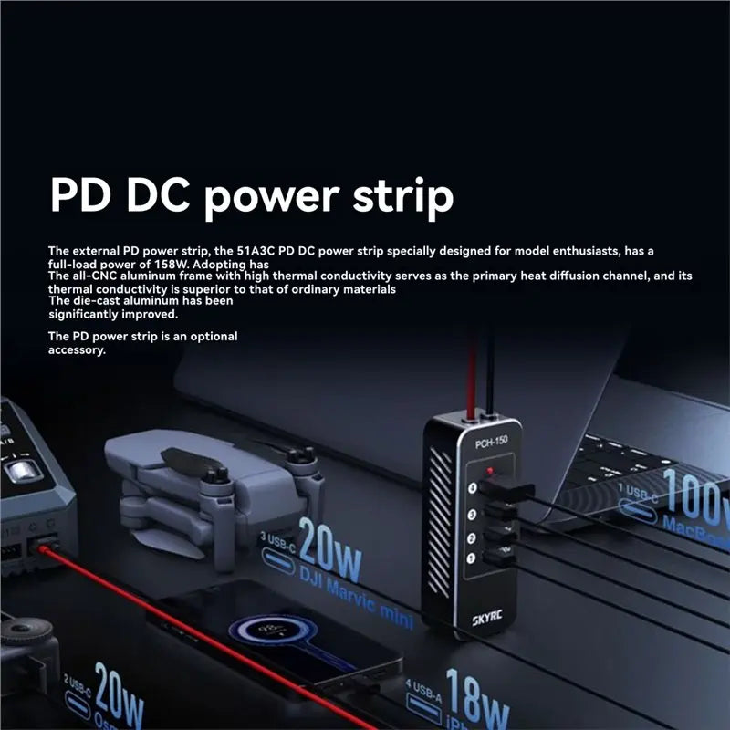 ABKQ-Smart D200neo Quick AC 200W DC 800W 1-6S Lipo Battery Balance Discharger For RC Drone UK PLUG