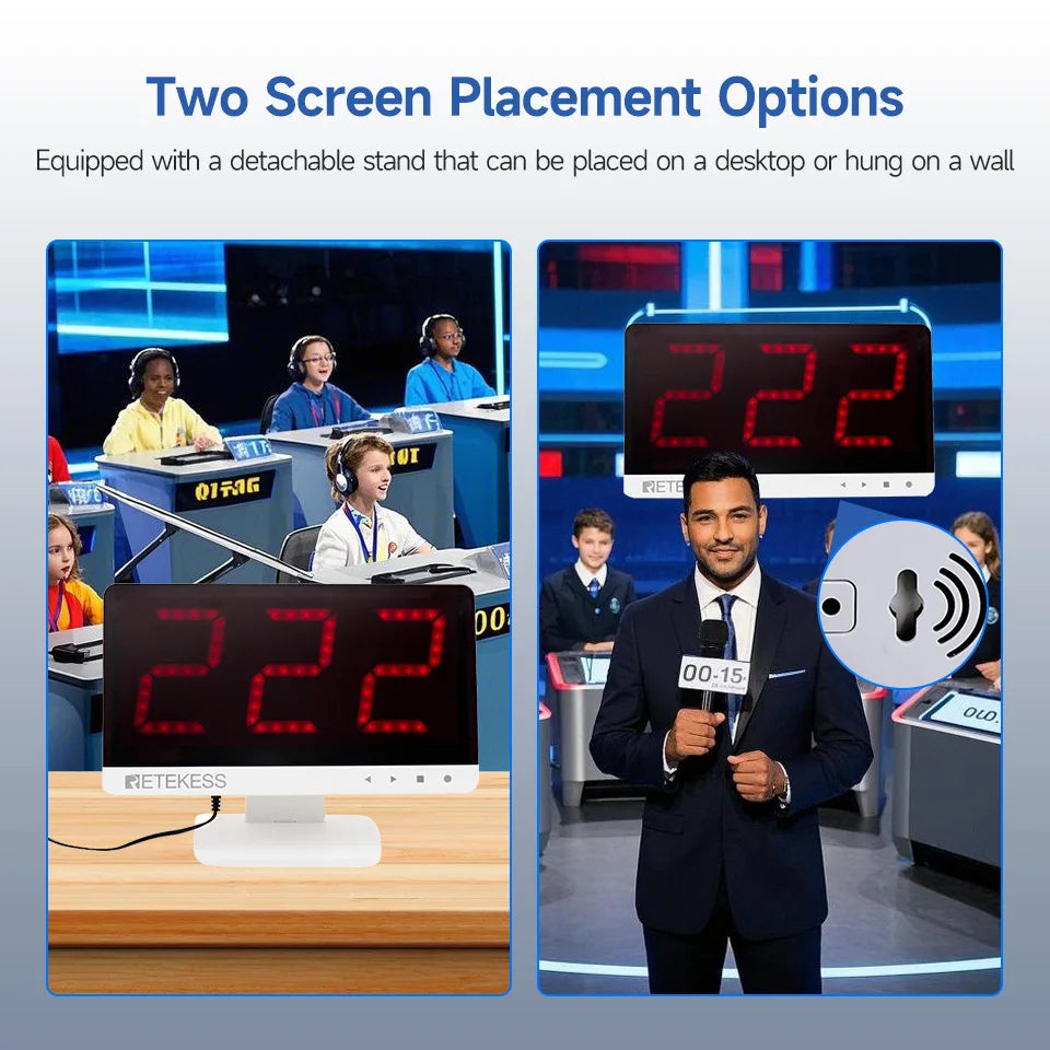 Retekess TM101 Quiz Answer Game Buzzer System 3 Answer Mode 4 Color State for Classroom Competition Game Show Family Party Games