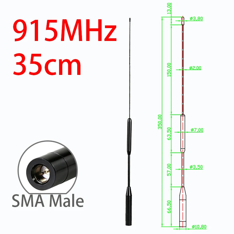 GIZONT LoRa 868MHz 915MHz Antenna SMA Long-range Communication Flexible Soft Whip Antenna For LoRaWan And Meshtastic 50CM 12DBi