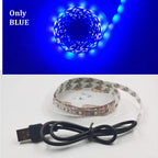 5M USB LED Strip Light 5V 3528 1 Meter 5 Meter Warm Cool White Pink Green Blue Red SMD Ribbon Ceiling Cabinet Light Waterproof