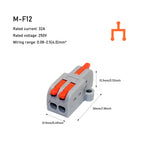 10/50 PCS Mini Fast Wiring Cable Connectors Universal Compact Splitter Electrical Conductors Push-in Home Terminal Block