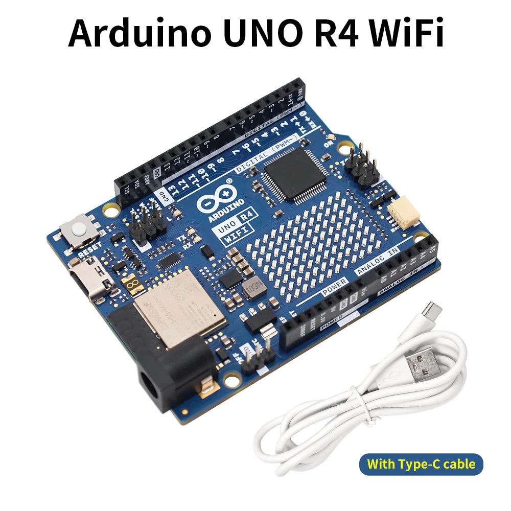 Original Arduino UNO R4 WiFi/Arduino UNO R4 WiFi Arduino Controller Development Board Programming Learning Board with USB Cable