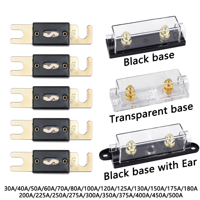 ANL Fuse Holder Bolt-on with Fuse 30A 40A 50A 100A 250A 300A 400A 500A