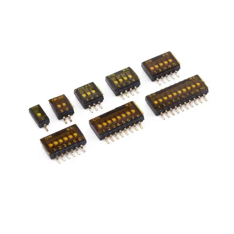 5Pcs 1.27mm Pitch Dip Switch SMD SMT Slide Type Switch 1/2/3/4/5/6/8 Position
