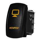 Marine Boat Rocker Switch 12/24V Orange Backlit Anchor Beacon Up Down Button ON OFF/ON OFF ON Momentary Toggle Switch Waterproof
