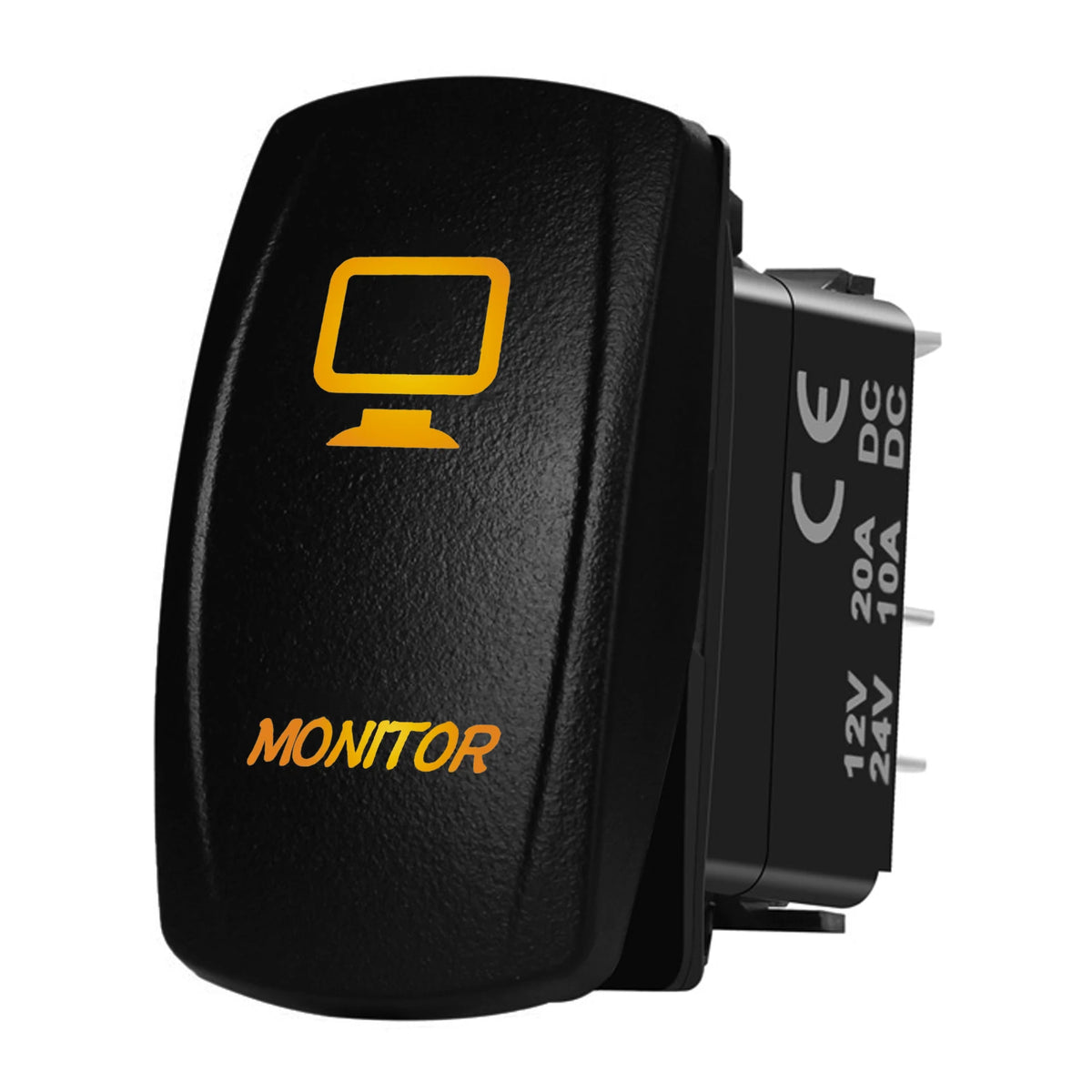 Marine Boat Rocker Switch 12/24V Orange Backlit Anchor Beacon Up Down Button ON OFF/ON OFF ON Momentary Toggle Switch Waterproof
