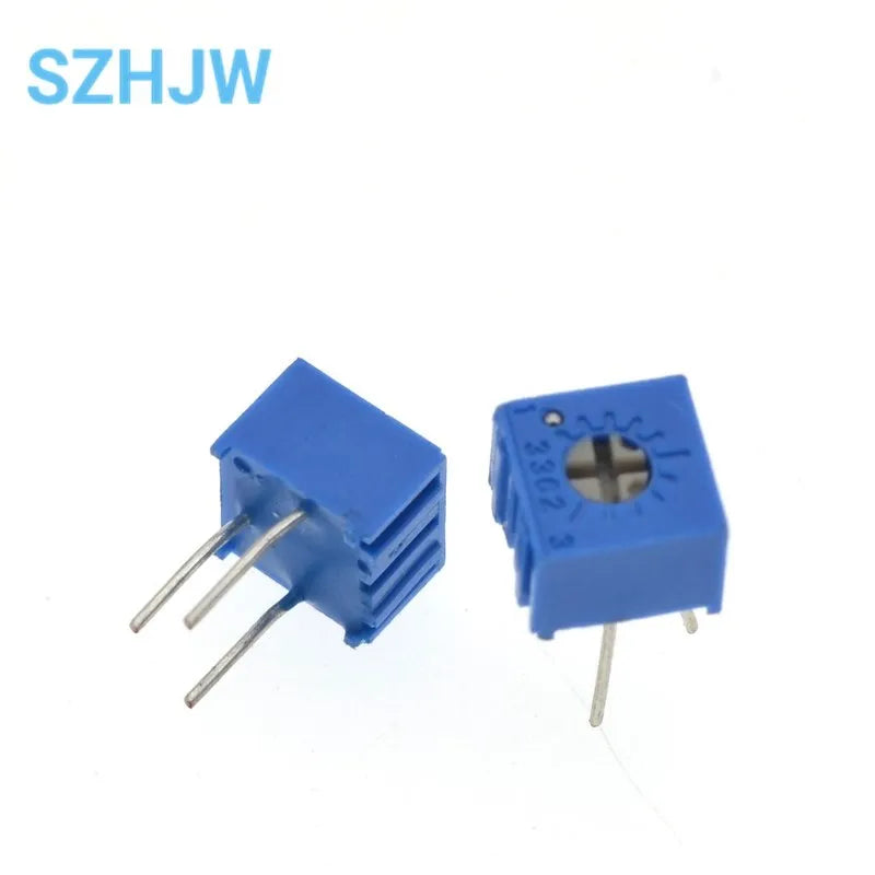 1-100pcs 3362P Series Resistance 101 201 501 102 202 502 103 Trimpo Trimmer Potentiometer 3362 500R 1K 2K 5K 10K 20K 50K 100K