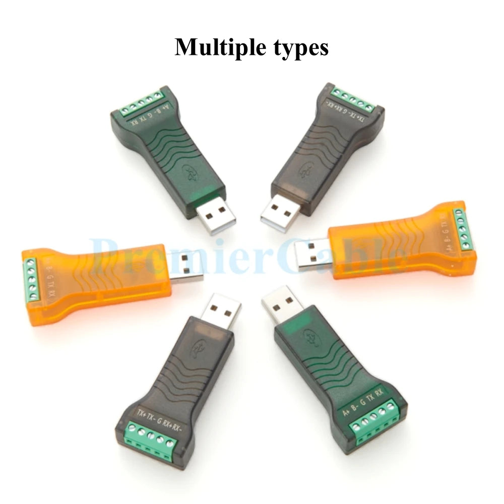 USB to RS485 RS422 Serial Converter FTDI FT232 USB to COM Port with 5 Pin Terminal Block Adapter for Windows MacOS Linux Android