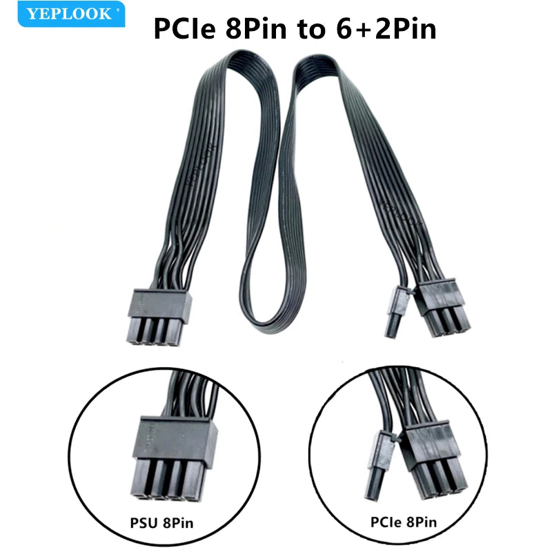 Modular Power Cable for Chieftec Polaris 750W 650W 550W GOLD Fully Modular Power, GPU PCIe 8Pin, CPU 4+4Pin, SATA Molex IDE 4Pin