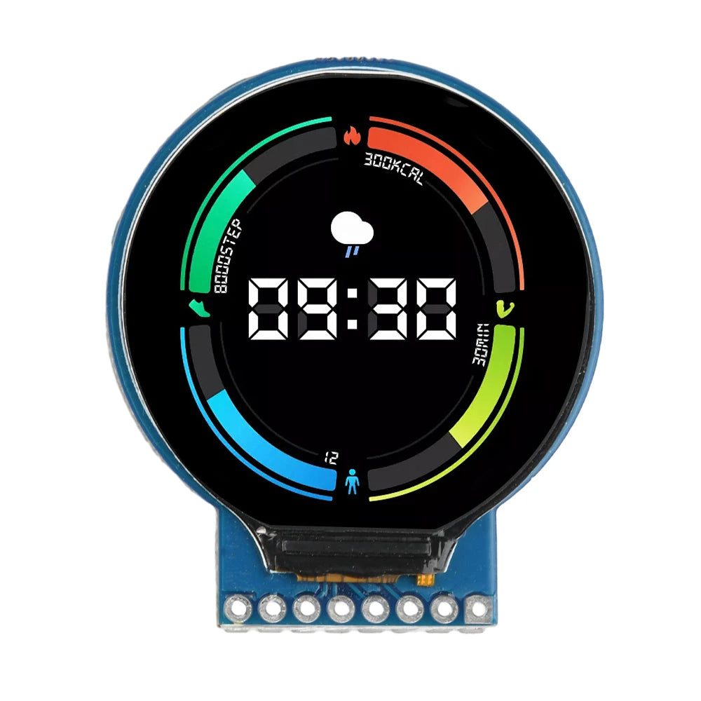 ESP8266 Development Board NodeMCU Expansion Board 1.28-Inch GC9A01 240x240 Circular LCD Display Screen Micro USB Interface