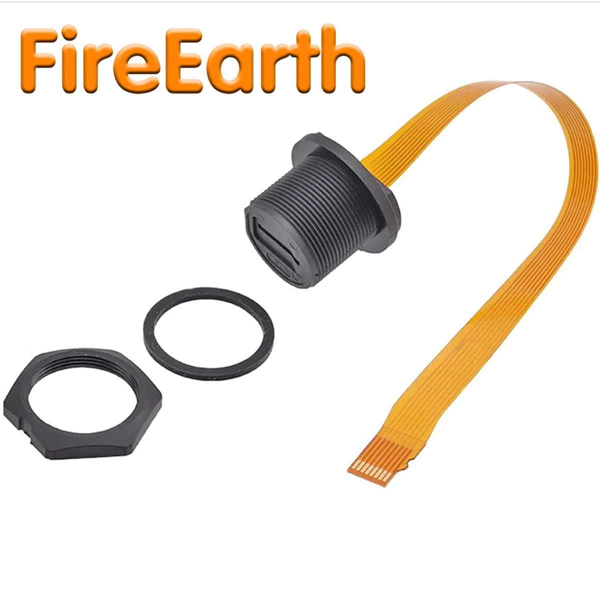 IP67 Micro SD Card Extension Cable Panel Mount Soft Flex Extender FPC Waterproof TF Cord for Cabinet Chassis Case Frame 0.2m