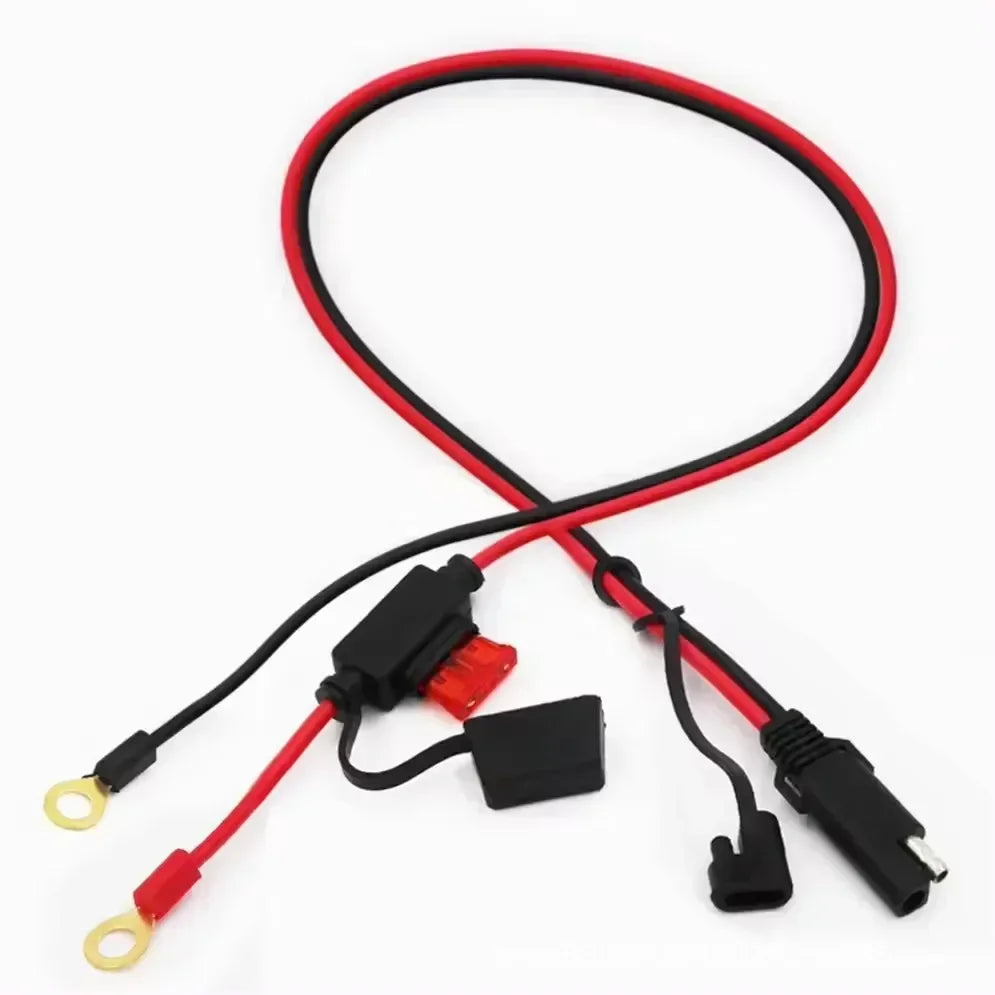 12V Car Battery Charging Cable SAE Terminal 24V Female Pump Plug 16AWG Extension Cord for Motorcycle Truck RV Boat Modification