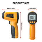 TS600 Infrared Thermometer Digital Temperature Gun Laser Non-contact Temp Reader IR Temperature Sensor Adjustable Emissivity